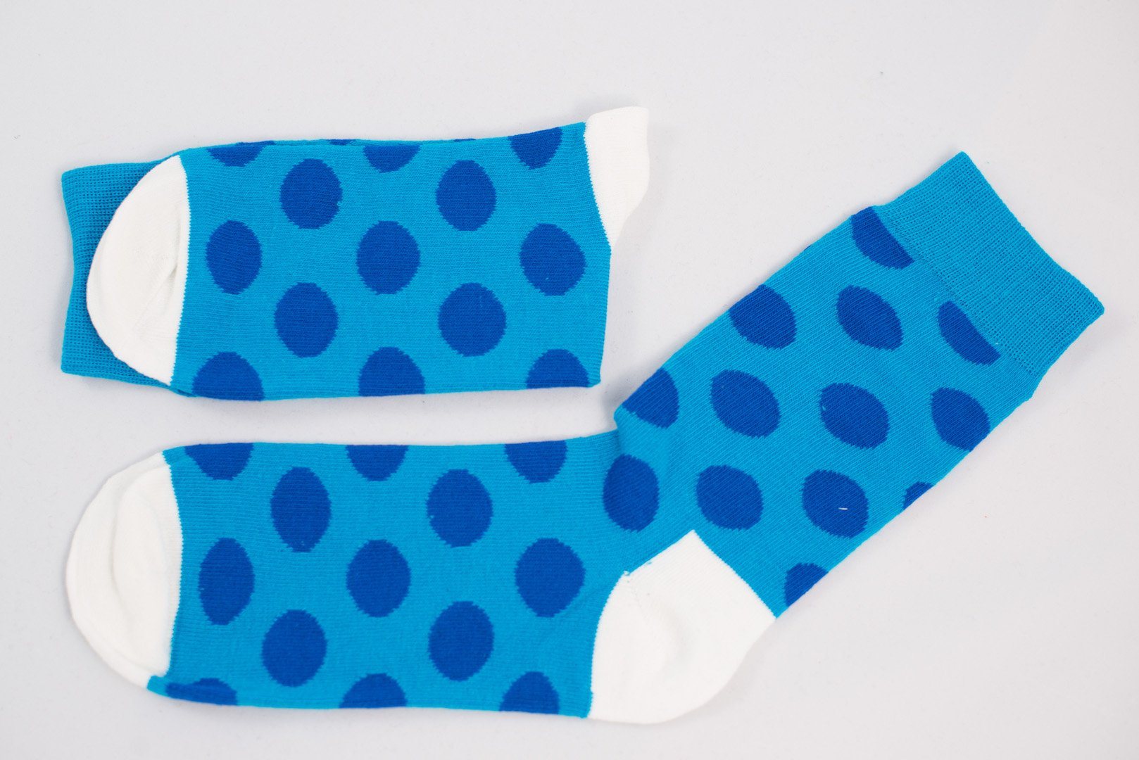 Blue Polka Dot Socks Socks TasteeTreasures 
