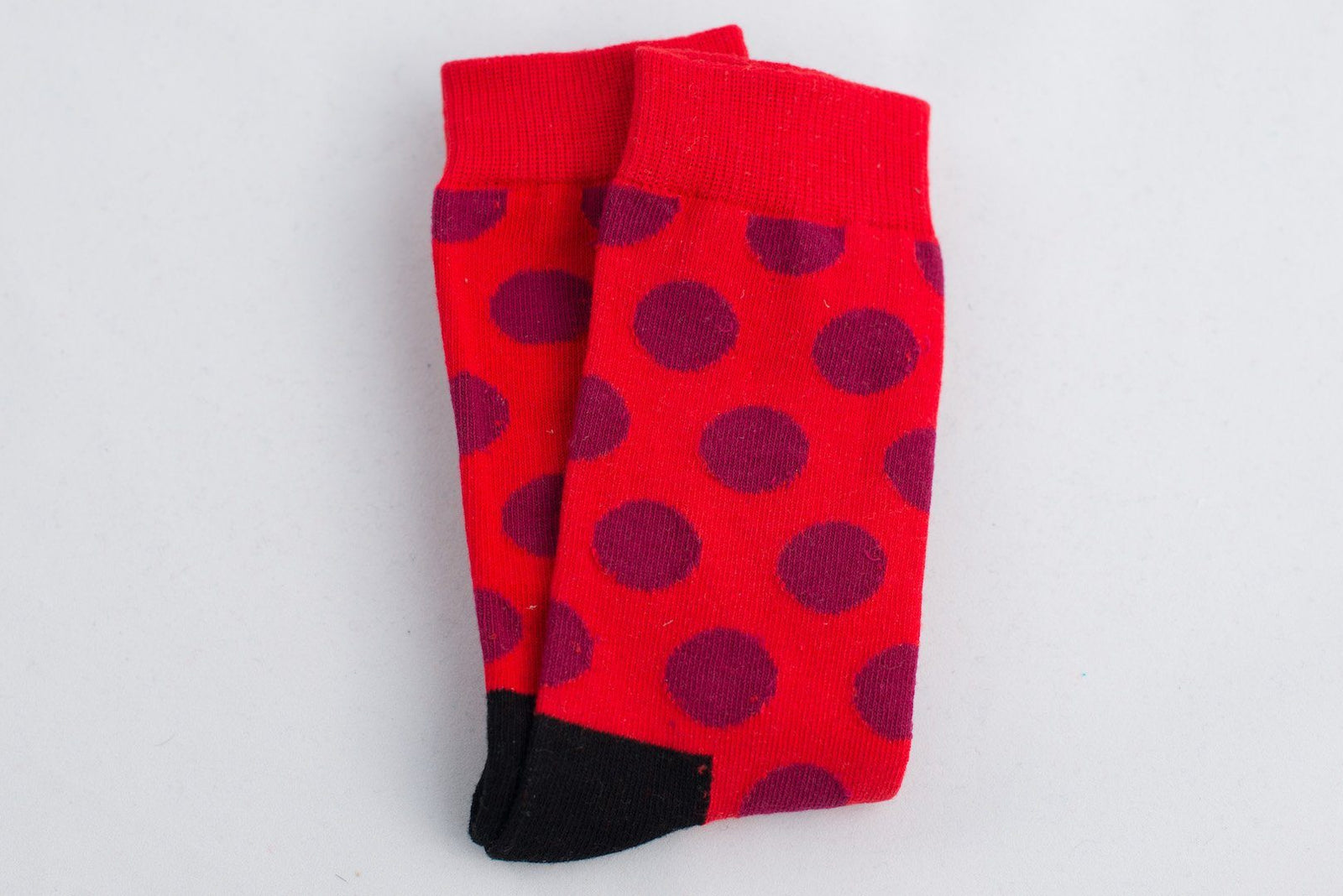 Red Polka Dot Socks Socks TasteeTreasures