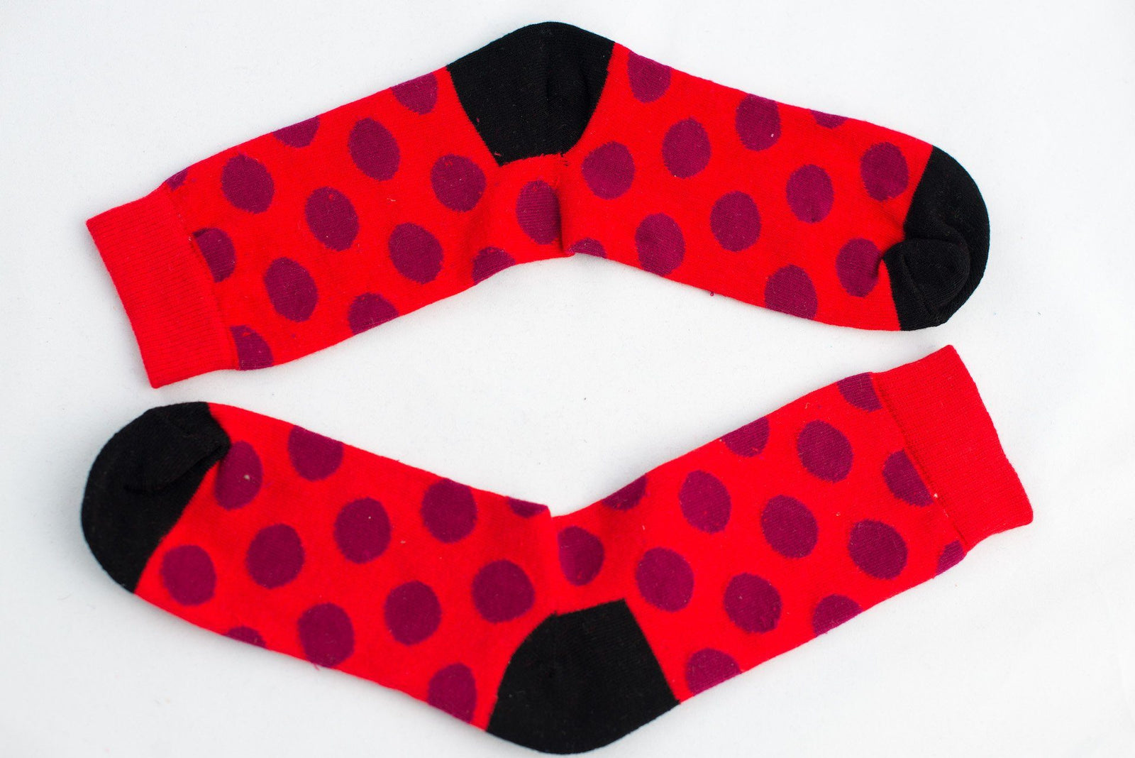 Red Polka Dot Socks Socks TasteeTreasures