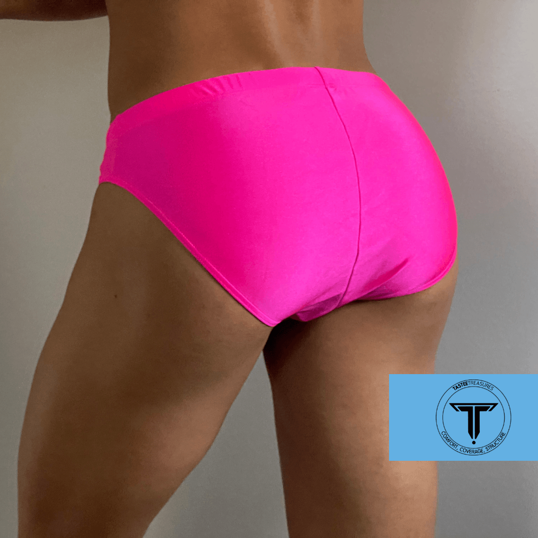 Bright Swimwear Briefs - Pink Swim Wear TasteeTreasures