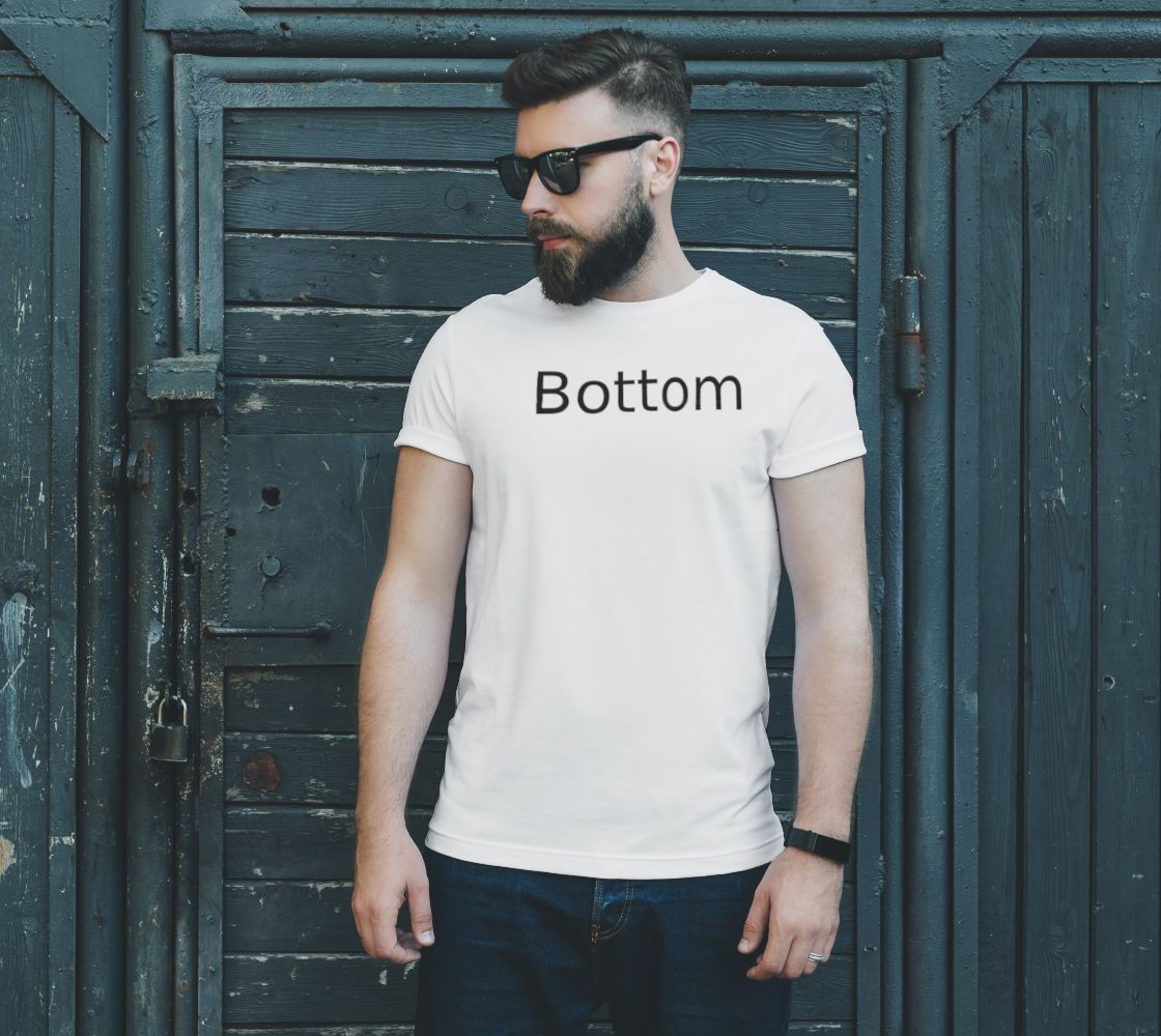 Men's Bottom T-Shirt Tops and Shirts TasteeTreasures