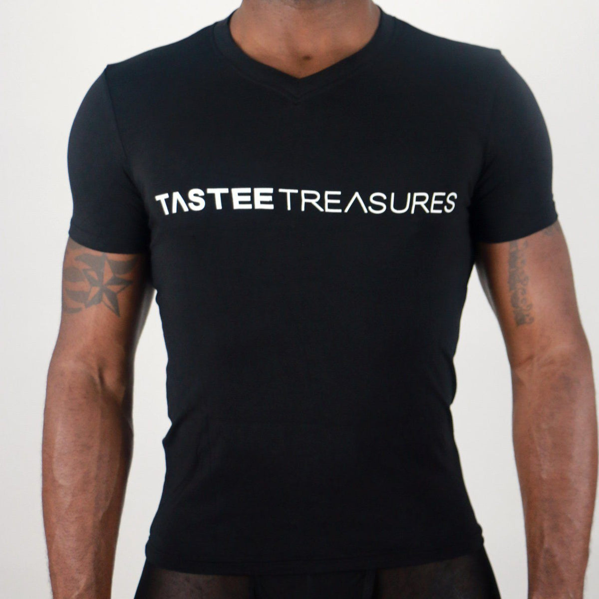 Plush Fitted V Neck Tops and Shirts TasteeTreasures 
