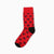 Red Polka Dot Socks Socks TasteeTreasures Red 