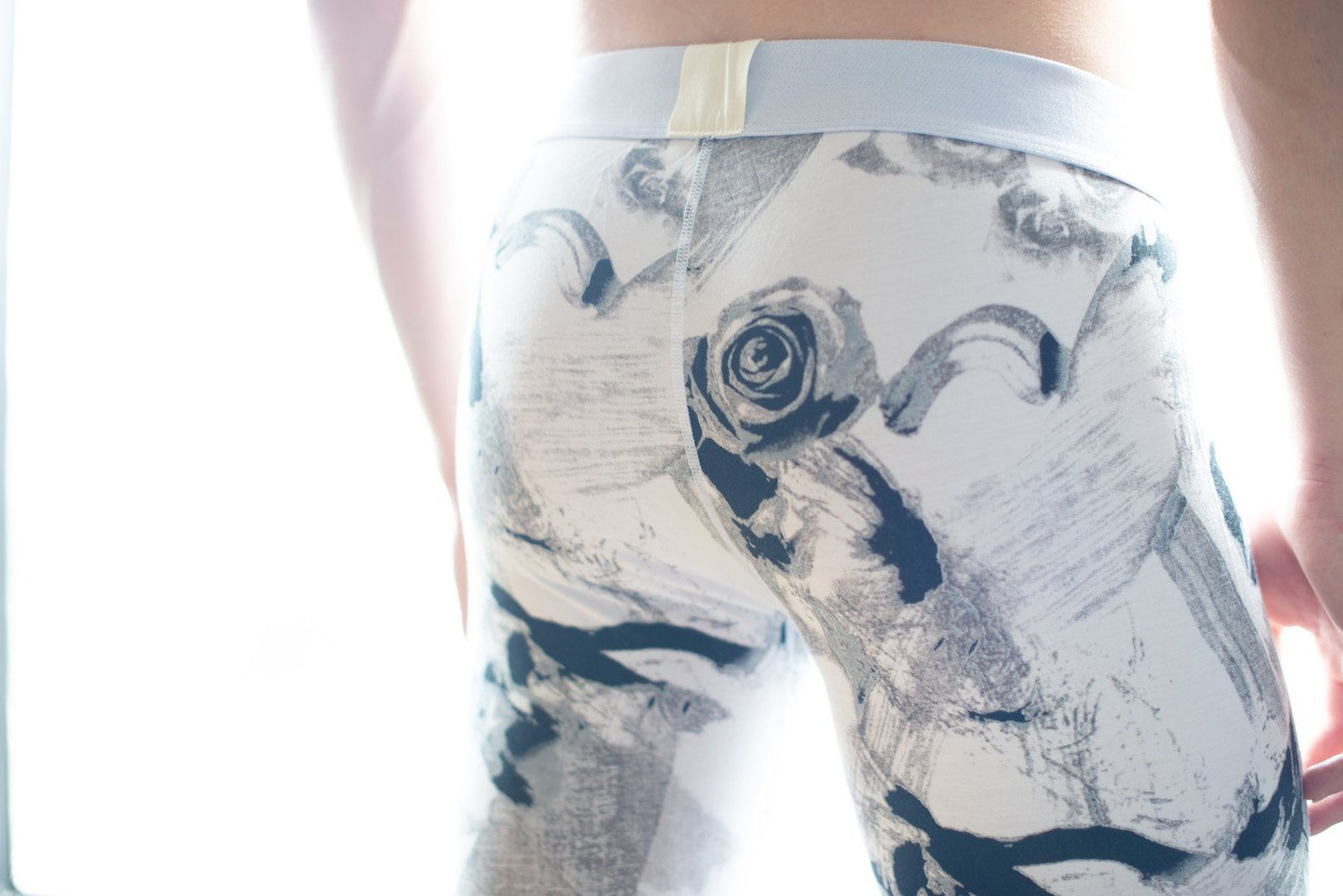 Thermal Pants Pants TasteeTreasures 28in-30in White Rose