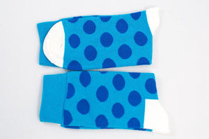Blue Polka Dot Socks Socks TasteeTreasures 