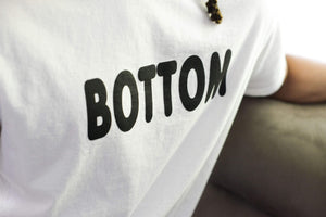 Men's Bottom T-Shirt Tops and Shirts TasteeTreasures Small White 