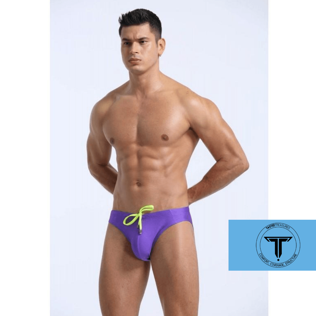 Swimwear Briefs Swim Wear TasteeTreasures Purple 34in-36in 