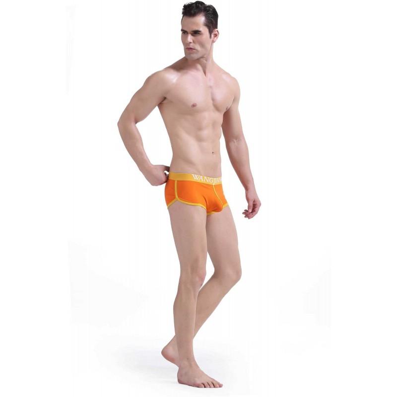 WJ Cotton Briefs - Orange Briefs TasteeTreasures 
