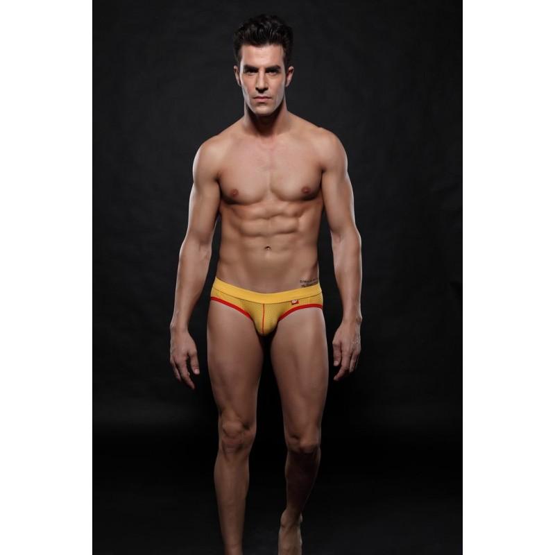 Work It Out Jockstrap - Yellow Jockstraps TasteeTreasures Yellow 28in-30in 